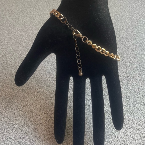 Clear Crystal H Gold Toned Bracelet - Picture 3 of 8